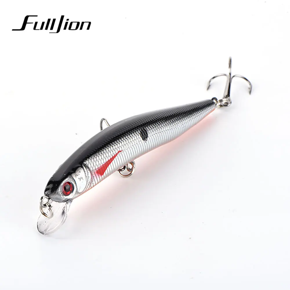 Fulljion 5 шт./лот 9 см 8 7 г рыболовные приманки Воблеры Minnow 6 # крючки 3D глаза воблеры