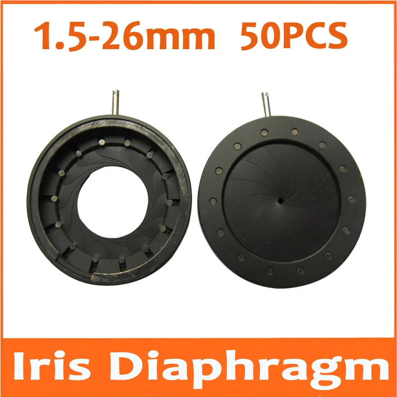 

50pcs 1.5-26mm Adjustable Metal Digital Camera Microscope Adapter Iris Diaphragm Aperture Condenser Light Regulator