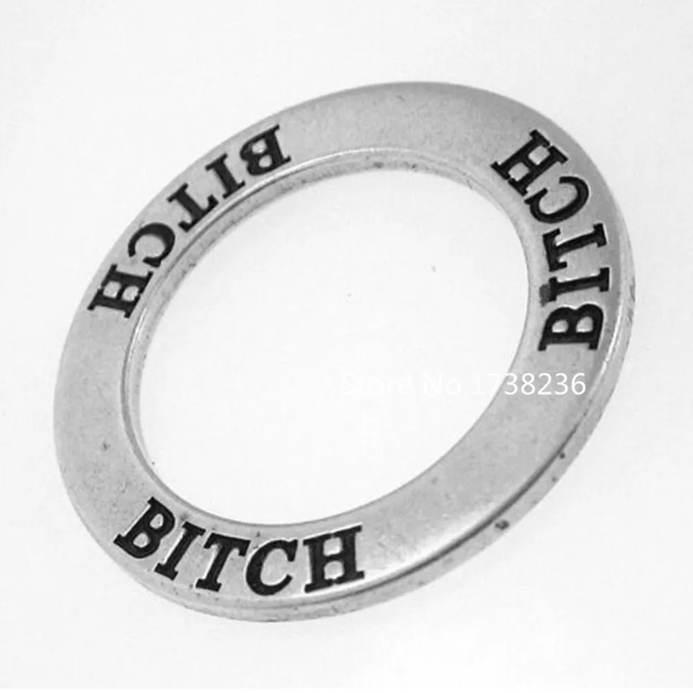 Античное серебро оптовая продажа Очаровательная подвеска-кольцо для браслета |