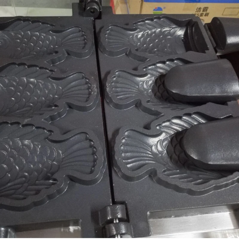 Вафельница в форме рыбы с открытым большим ртом стандартная Корейская