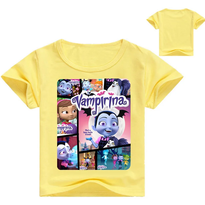 Z& Y 2-16Years Disfraz Vampirina на день рождения с изображением героини фильма «отпрыски» футболка для детей футболка для мальчиков Novatx; Детская Топ для девочек Капоэйра топовая модель T009
