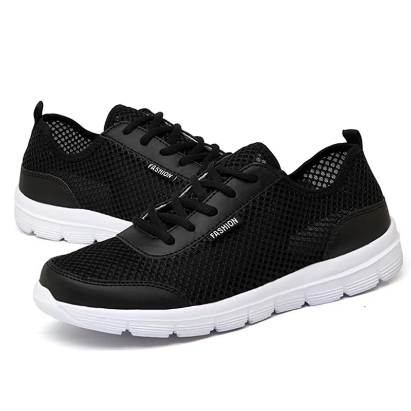 SAGUARO Summer Men Shoes Fashion Breathable Mesh Lace-up Flats Male Footwear Unisex Lovers Tenis Masculino Zapatos | Обувь