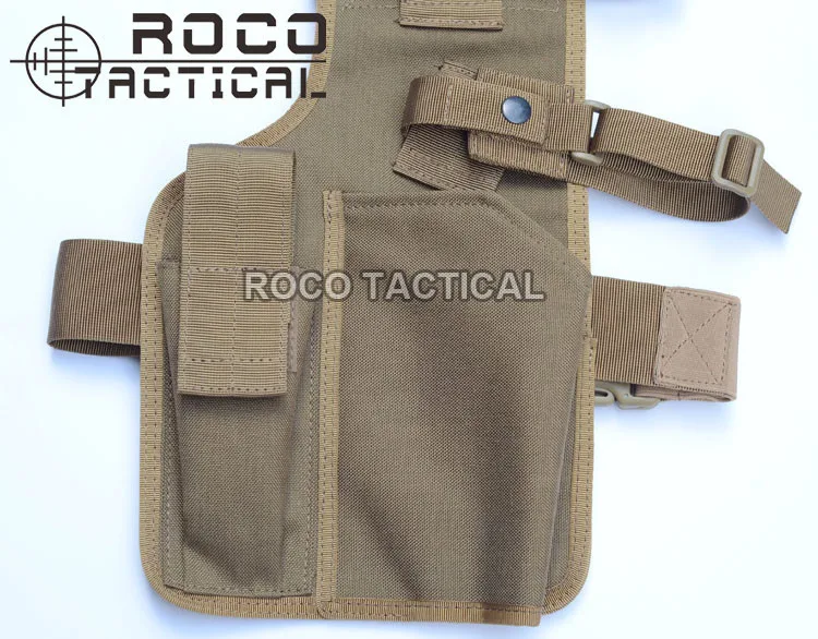 ROCOTACTICAL Warrior Swat MP9 ножная кобура с подсумок военный Molle ручной пистолет кобура из Cordura 1000D нейлон