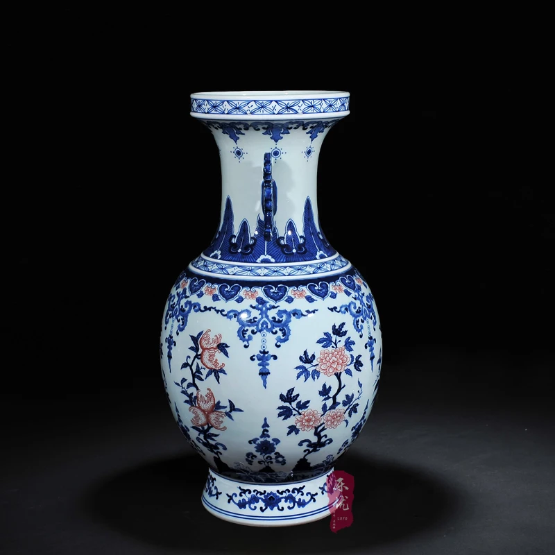 Керамическая антикварная ваза Jingdezhen украшения ручной росписи фарфоровая