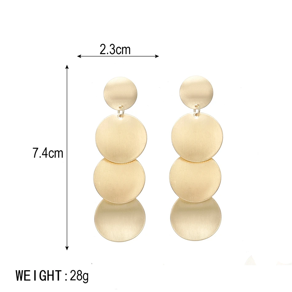 Match-Right Trendy Earrings for Women Geometric/Long/Big/Korean/Gold/Silver/Round/Drop Earrings Fashion Jewelry female yjz8150