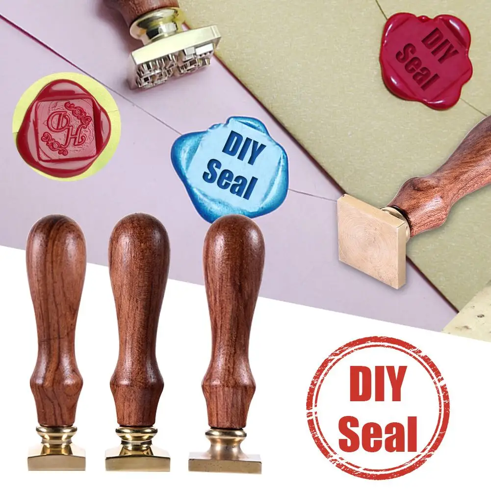 Fire Paint Sealing Wax Stamp Tool Blank Copper Head Rosewood Handle Practical Study Room And Office Stamping Tools | Дом и сад