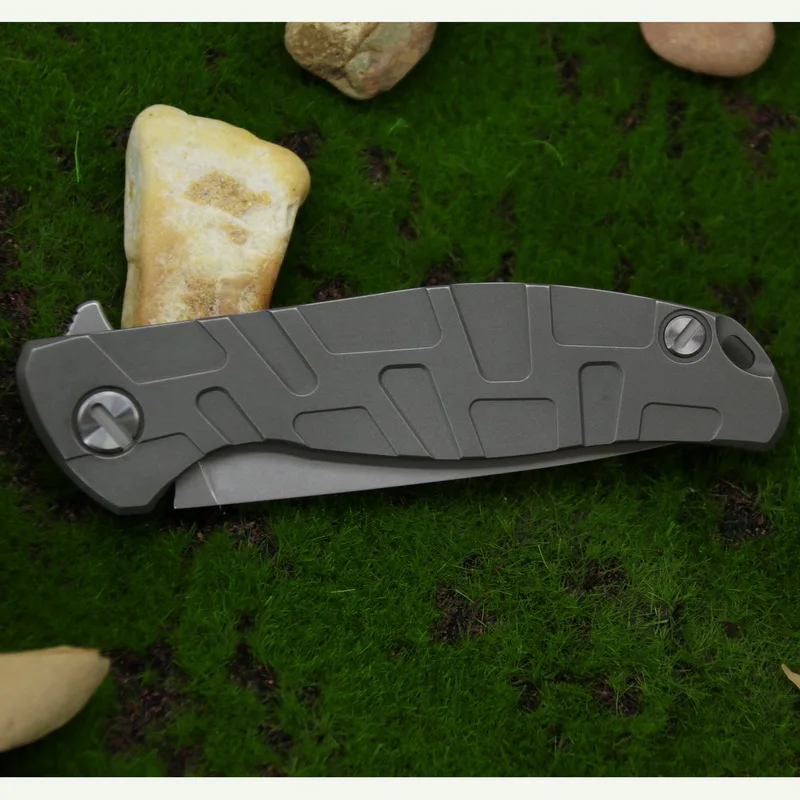 Складной нож Green thorn Flipper 95 титановая ручка подшипник D2 TC4 карманный для фруктов