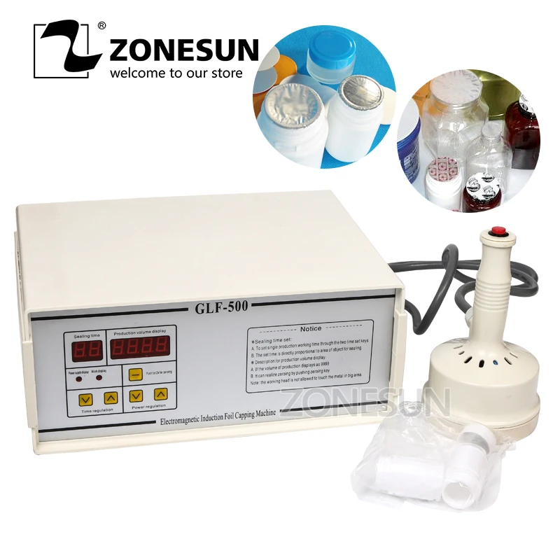 ZONESUN ручная Индукционная упаковочная машина для герметизации медицинских крышек