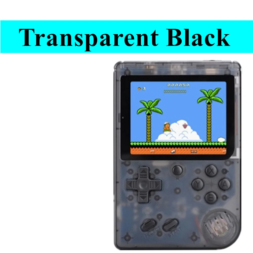 Transparent black Мини игровая консоль встроенный 168 Классический Ностальгический игровой плеер 3,0 дюймов Ретро 8 бит Карманный Ностальгический портативный игровой плеер - Цвет: Transparent black