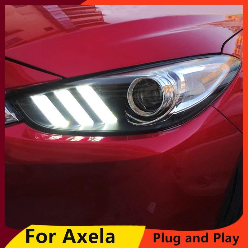 

KOWELL Car Styling for Mazda3 Headlights 2017 New Mazda3 Axela LED Headlight Original DRL Dynamic LED turn signal Bi Xenon Lens
