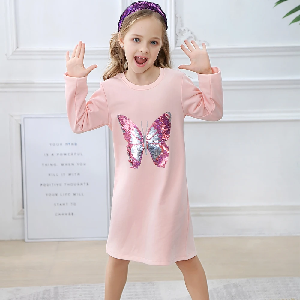 Jumping Meters/Детские платья для девочек Костюм Хлопковое платье принцессы с длинными