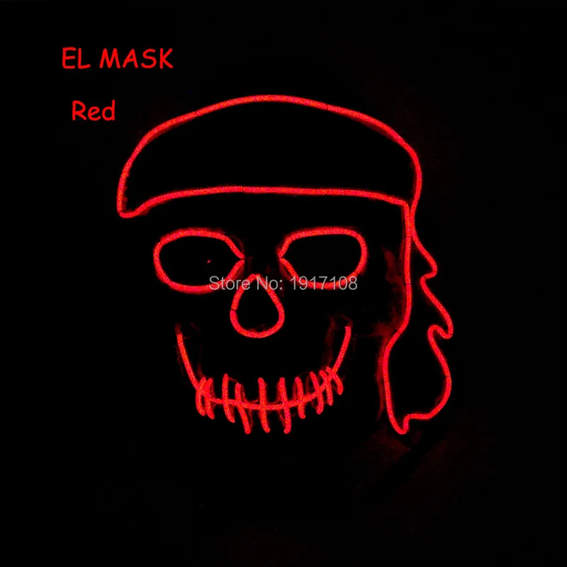 Новое поступление, EL маска, звуковая, активированная, EL Wire, маска на Хэллоуин, светодиодный, для выпускного вечера, макияж, Вечерние Маски, вечерние, декоративные, светящиеся маски