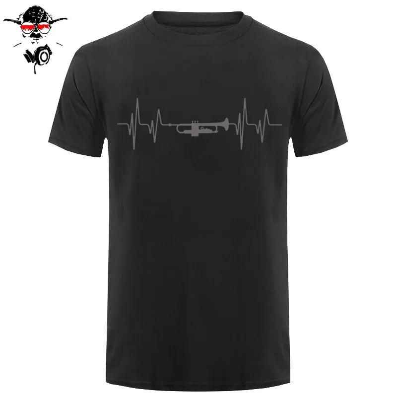Летняя модная футболка с надписью Love Trumpet, Мужская хлопковая футболка с коротким рукавом и круглым вырезом, Мужская музыкальная футболка - Цвет: 13