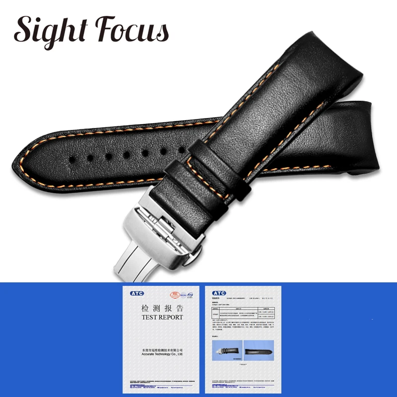 Original Calfskin Leather Men Watchband 1853 for Tissot Watch Strap T035410A 407A Couturier 22 23 24mm Watch Bands Belt Bracelet