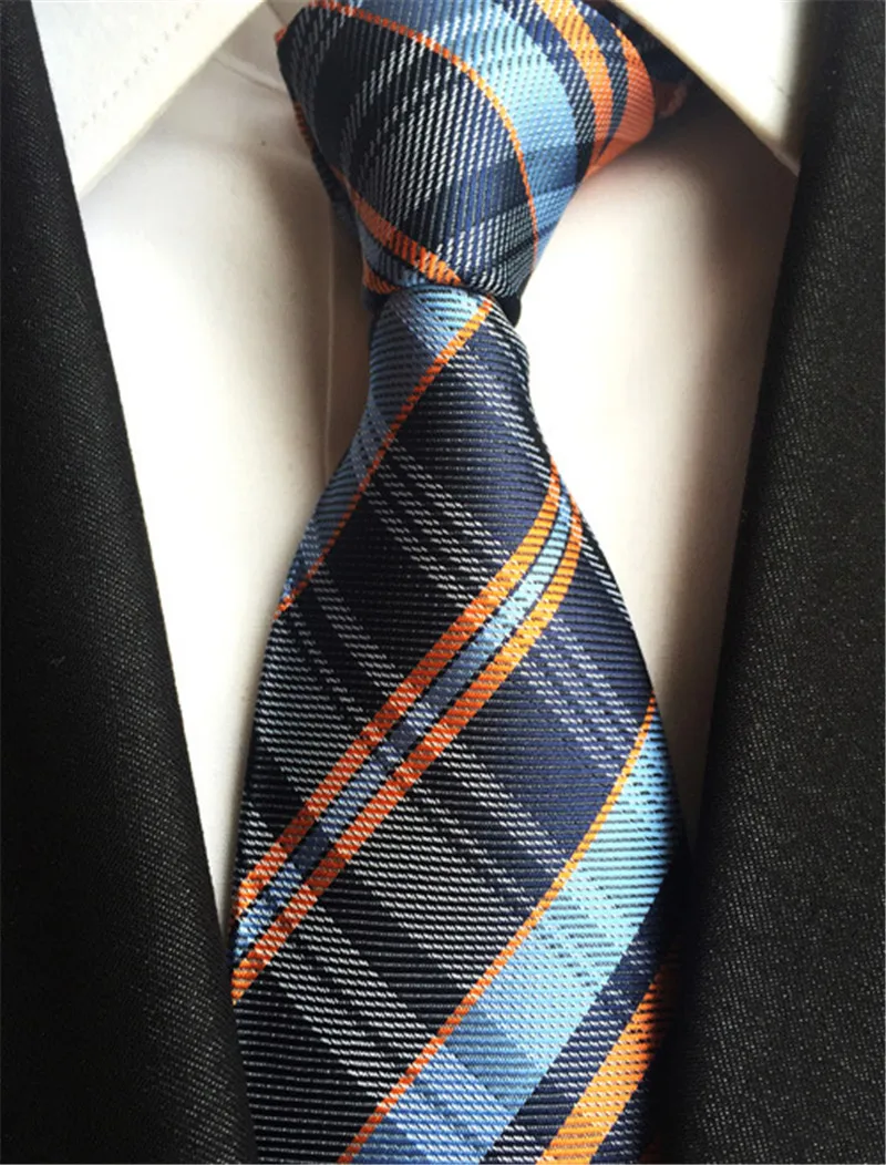 SCST Brand 2017 New Gravata Blue Plaid Silk Ties For Men Tie Slim Mens Wedding Neckties Men's Necktie Corbatas White Gift A028 |