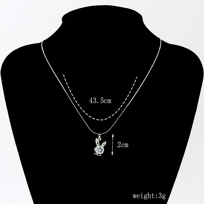 Женское светильник жерелье с подвеской в виде кролика искусственным жемчугом |