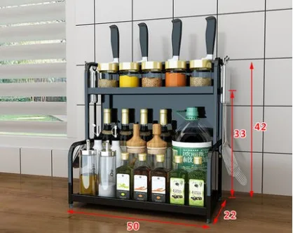 2 Layer L50cm 2 слоя 3 слоя из нержавеющей стали кухонная сушилка над раковиной бытовой держатель для хранения сушилка для посуды Полка Органайзер - Цвет: 2 Layer L50cm