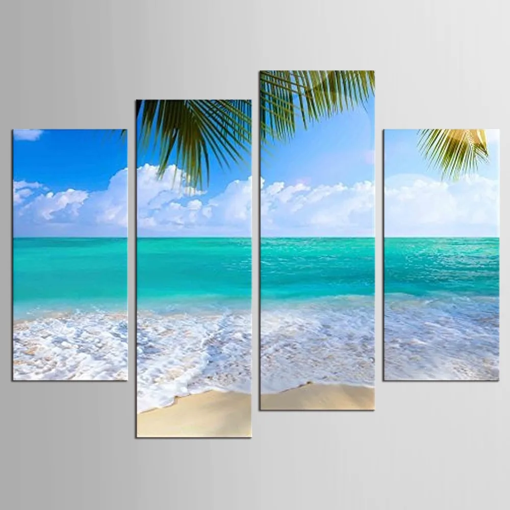 4 панели современное настенное Искусство украшение для дома картина холст