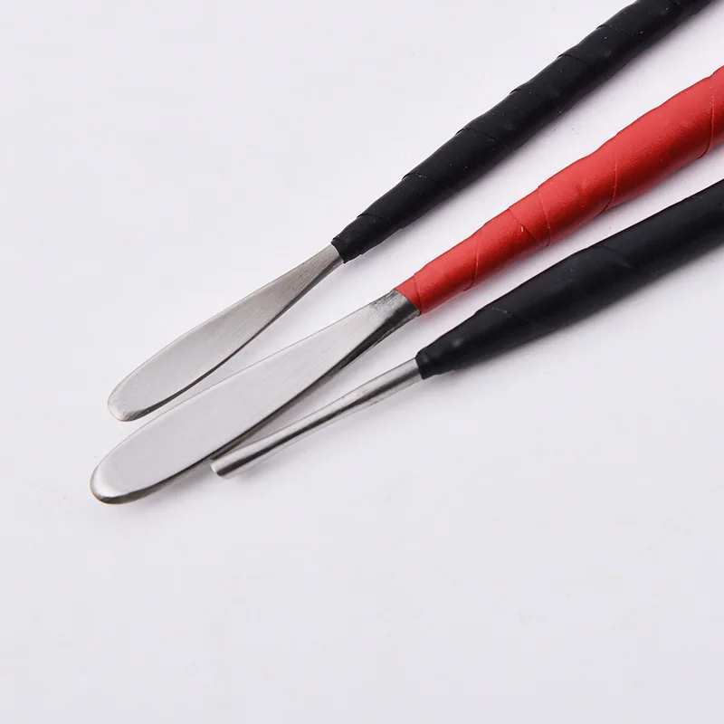 Clay Plastic Knife Auxiliary Tool 3 Sets of Stainless Steel Double Head Tied Silk Ribbon Handle Ceramic Modeling Handmade|Инструменты