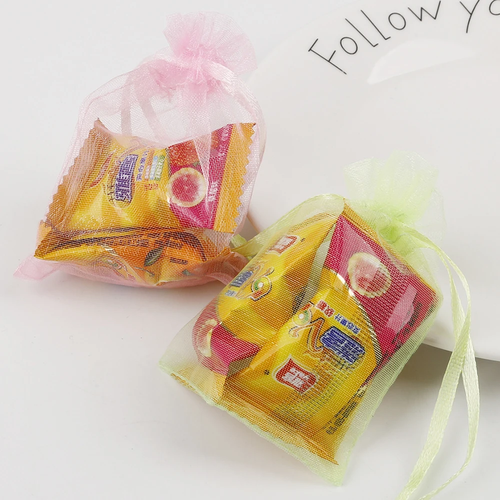 10 шт./лот Подарочная сумка для ювелирных изделий 7x9 см 9x12 Упаковка из органзы