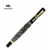 jinhao new flying 3d dragon pen golden clip pens caneta business pen for writing 18 kgp nib ink pen office supplies
