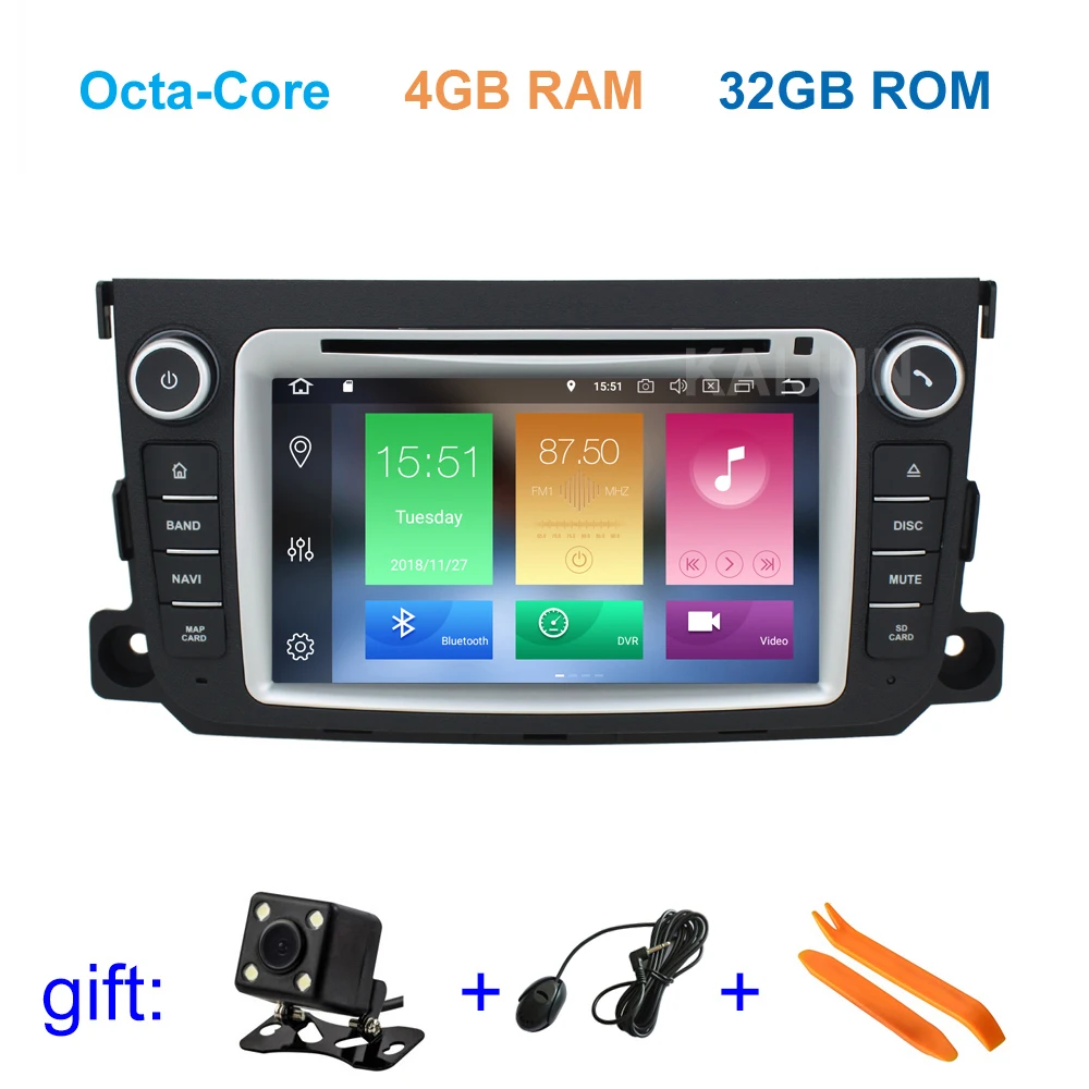 Восьмиядерный 4 Гб ОЗУ Android 9 автомобильный dvd-плеер мультимедийное радио для
