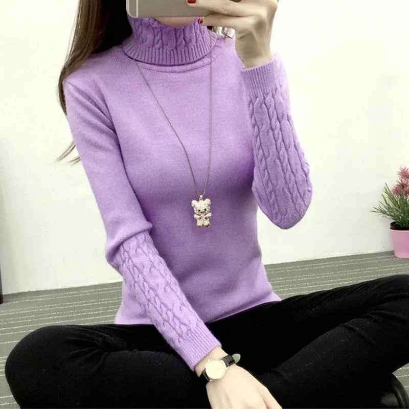 Высококачественная Женская водолазка зимний свитер 2021 женские кашемировые