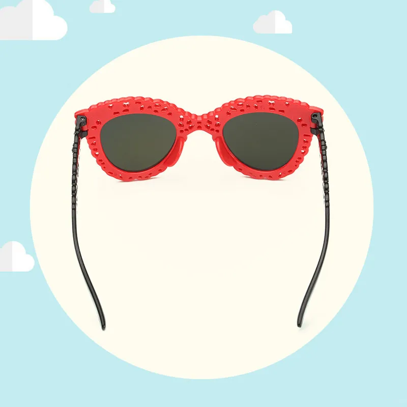 Детские зеркальные солнцезащитные очки кошачий глаз милые детские из