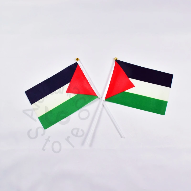 

Палестинский флаг баннер 14*21 см ручной развевающийся Национальный флаг для домашнего декора баннер