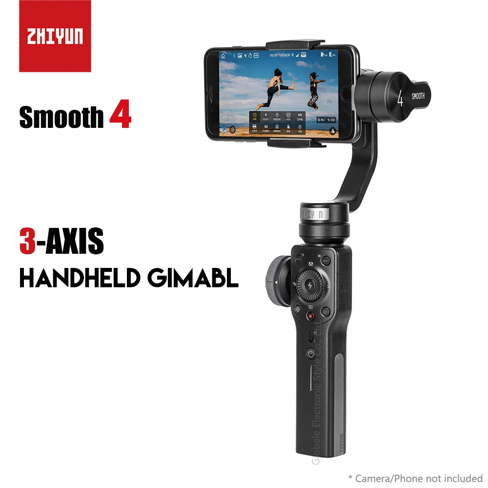 Оригинальный Zhiyun Smooth 4 ручной карданный 3 осевой стабилизатор оси стабилизатором