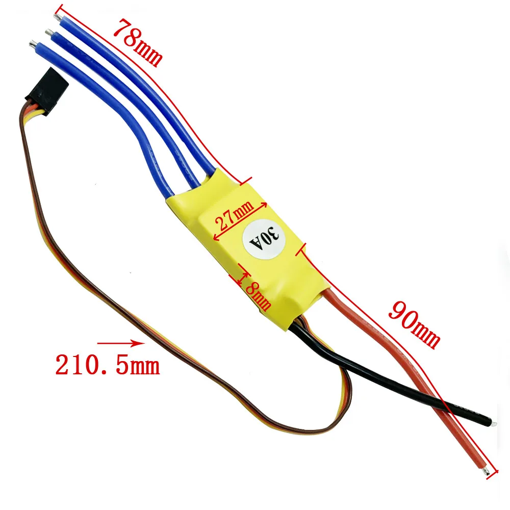 30A ESC бесщеточный контроллер скорости двигателя для T rex 450 V2 Вертолет лодка FPV F450