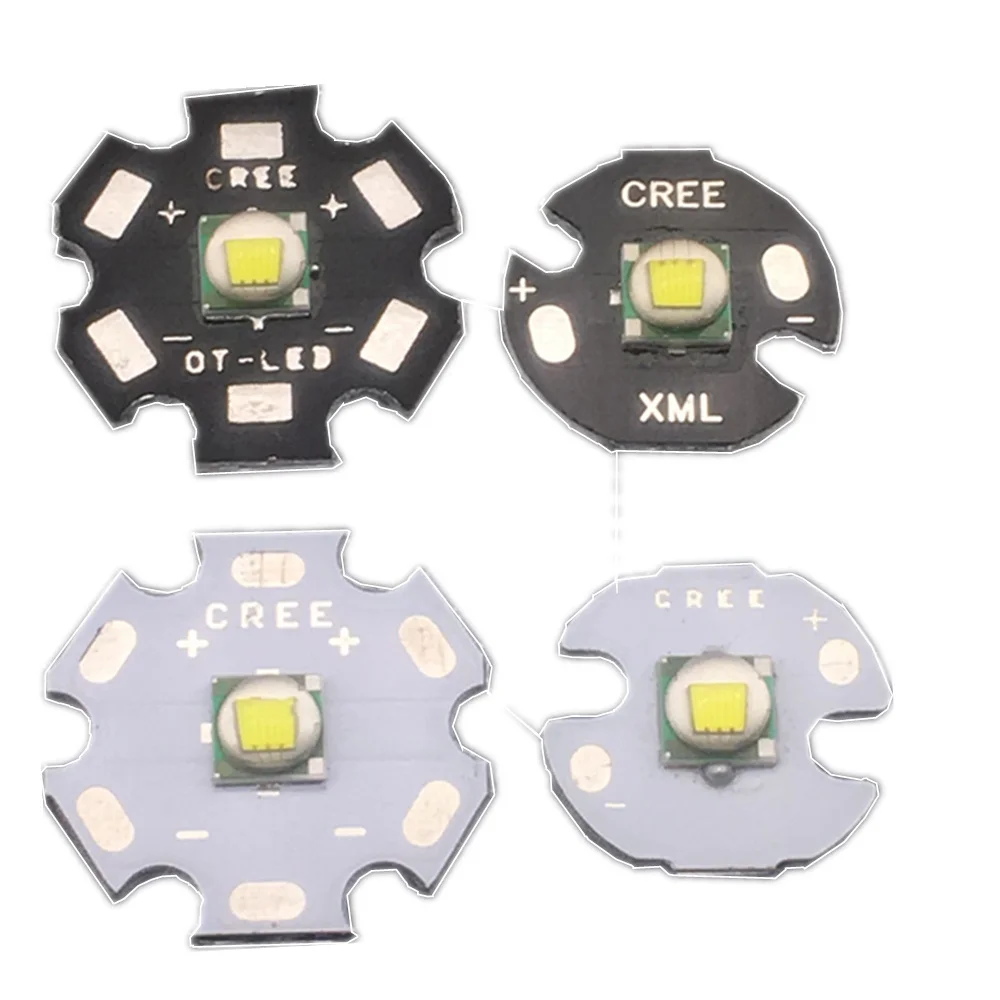 

10pcs CREE XML XM-L T6 LED U2 10W WHITE High Power LED chip on 12mm 14mm 16mm 20mm PCB