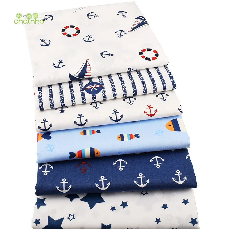 Chainho новая серия Парусников саржевая хлопчатобумажная ткань для