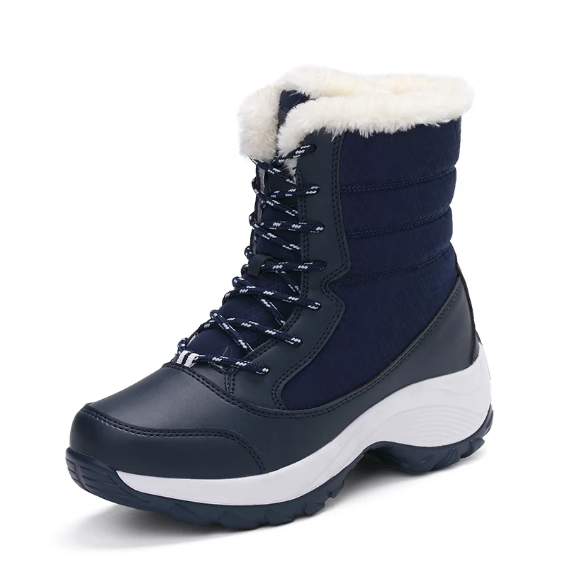Winter Women Snow Boots High Tops Add Wool Warm Fashion Casual Leather %100 Good Quality Ladies Shoes | Обувь