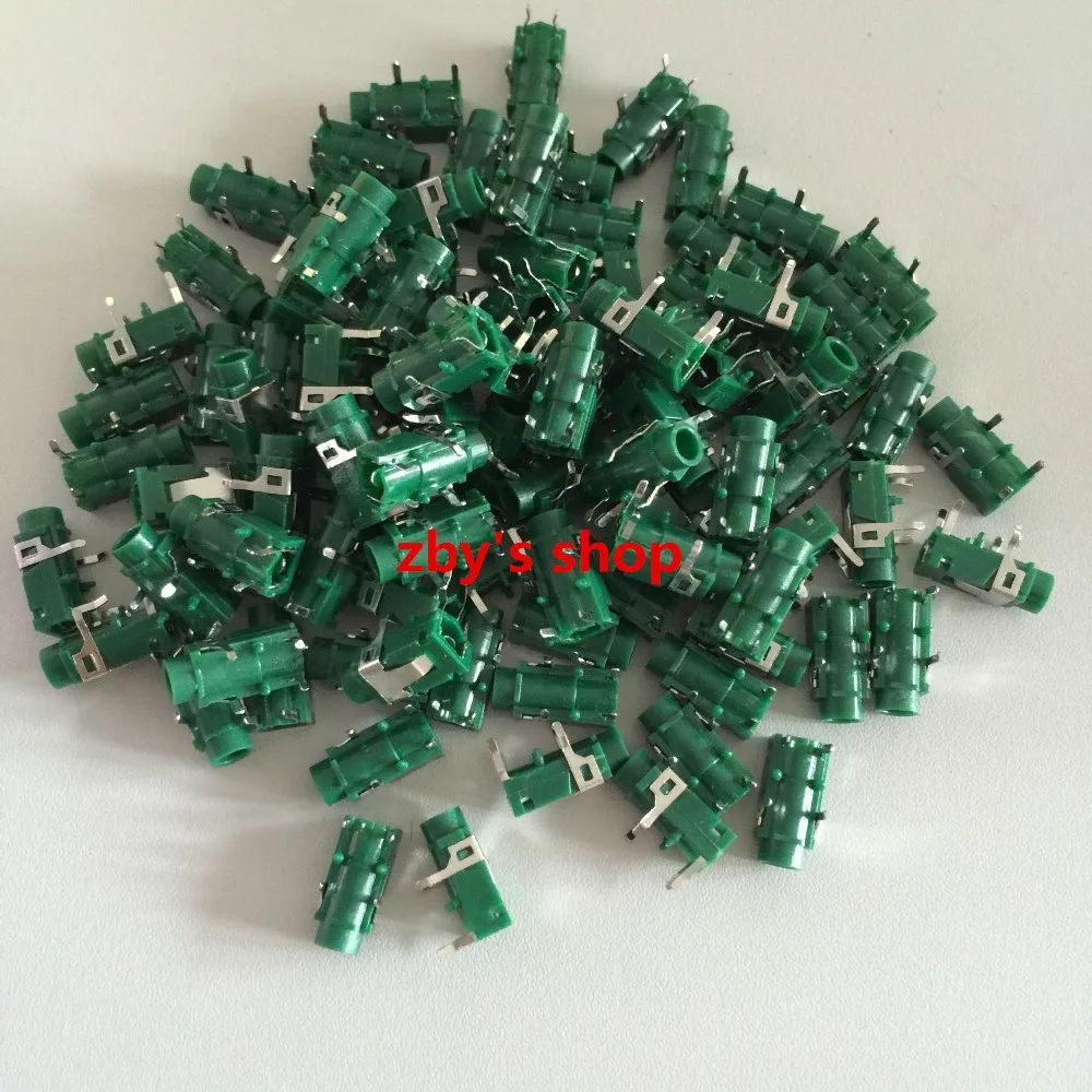 100Pcs PCB Mount 3.5mm Female 4 Pins DIP Stereo Audio Jack Connector PJ321