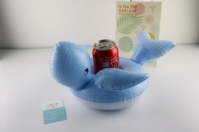Водная игра надувной синий кит подстаканник домашний ПВХ рыба игрушка в подарок