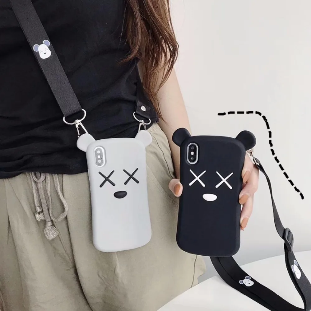 3D мультяшный милый медведь, Мягкий силикон, задняя крышка для iPhone 6 6s X XR Xs 11 Pro Max 7 8 Plus, чехлы для телефонов Fundas Coque Capa