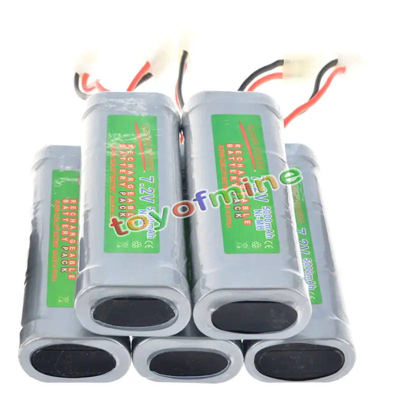 

5pcs 7.2V rechargeable battery pack 5000mAh Ni-Mh cell