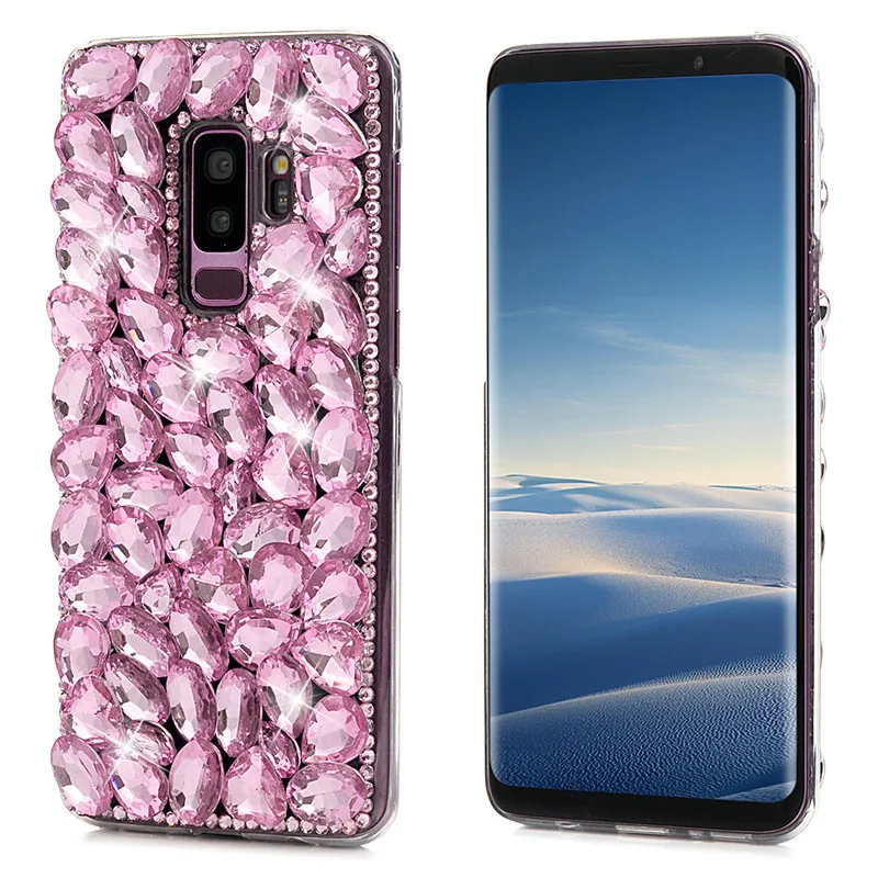 TURATA Алмазный чехол для samsung Galaxy S9 плюс Bling 3D ручной защитный жесткий прозрачный