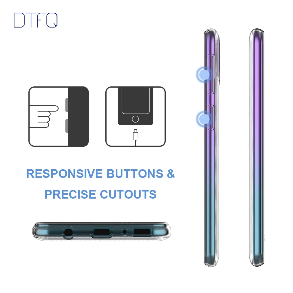 DTFQ для Samsung Galaxy M30 M20 M10 прозрачный мягкий чехол из ТПУ защитный ультратонкий