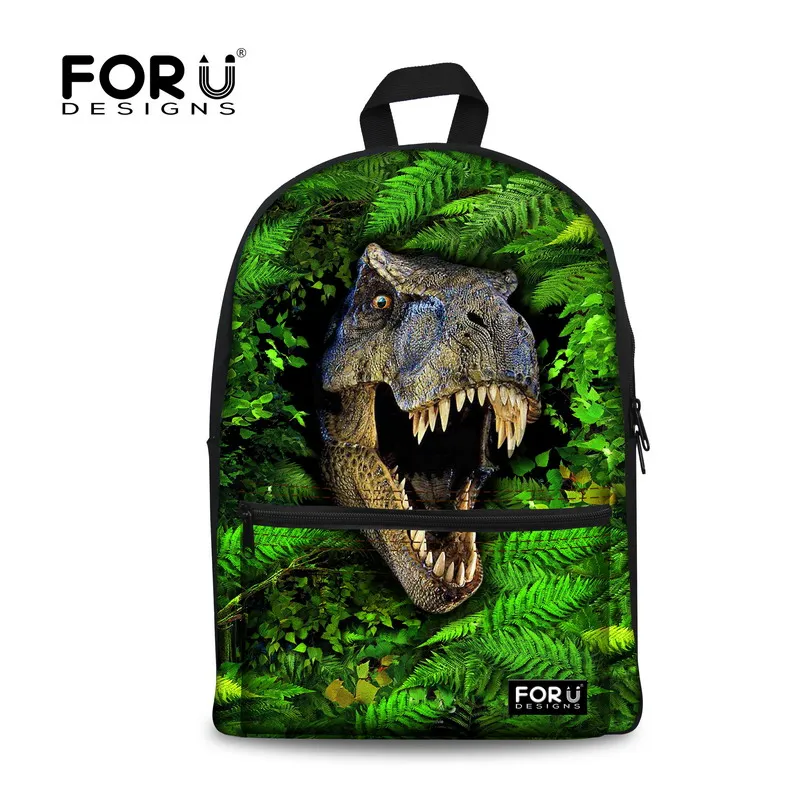 Модные детские школьные ранцы с 3D-принтом динозавра повседневный детский