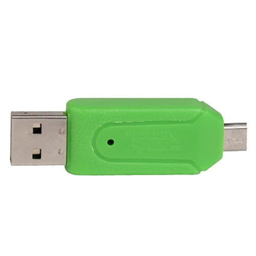 1 шт. 2 в 1 USB 2,0 OTG устройство для чтения карт памяти адаптер Универсальный Micro USB устройство для чтения карт SD TF для ПК телефона компьютера ноутбука