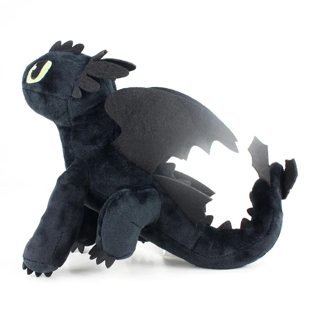 

25CM Plush Toys White Toothless Meatlug Stormfly Stuffed Animal Doll