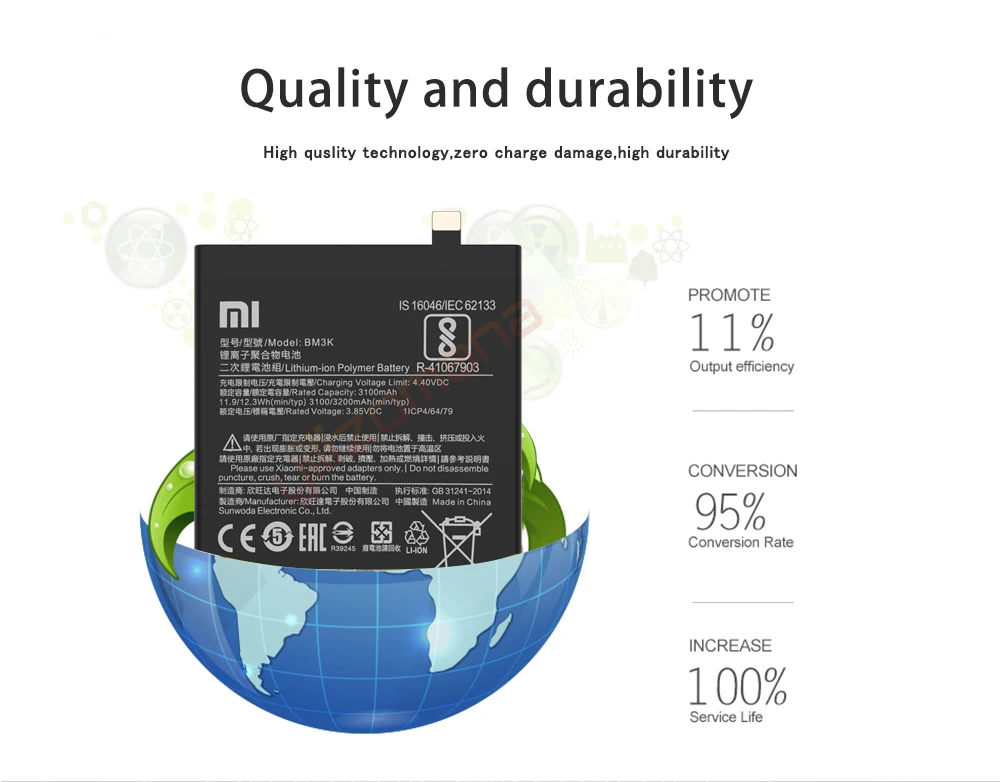 Аккумулятор для телефона Xiao mi BM3K 3200 мАч для Xiaomi mi x 3 mi x3, высококачественные сменные батареи, розничная, посылка, бесплатный инструмент