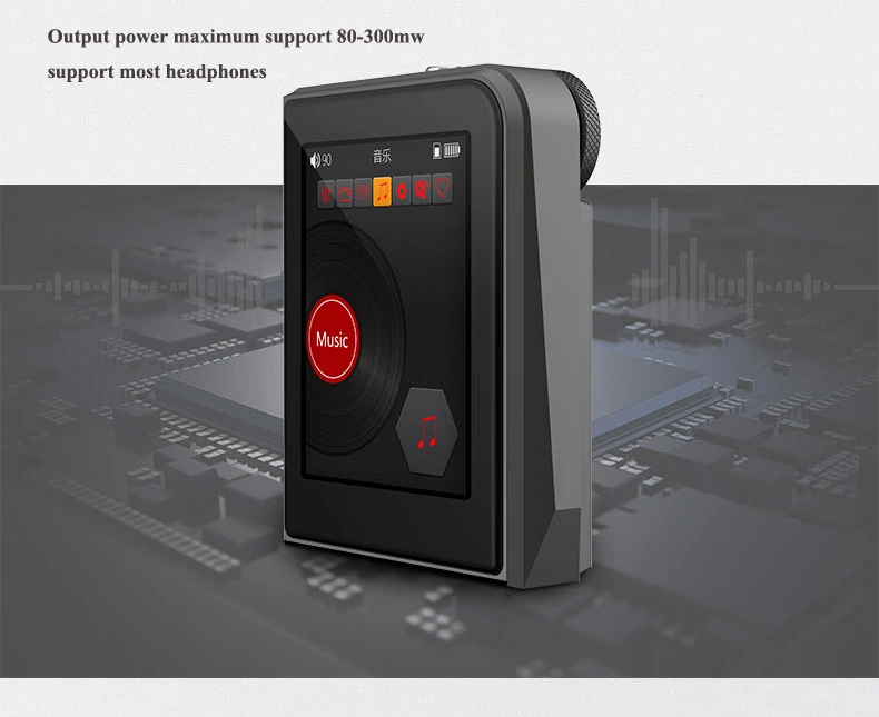 Ruidu A50 HD мини спортивный MP3 плеер без потерь с экраном 2,5 дюйма Hifi MP3 музыкальный плеер с поддержкой карты TF 128G/DSD25