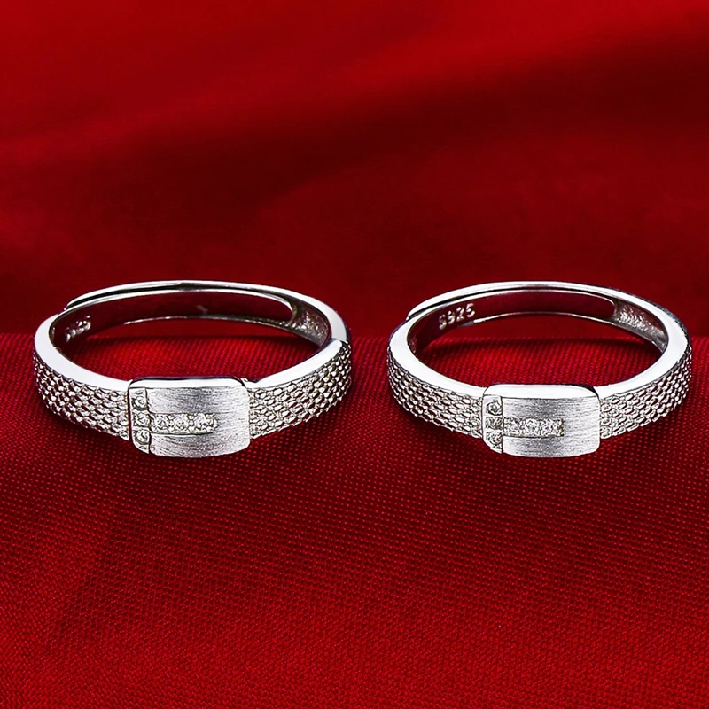 Кольца из серебра 50% пробы для мужчин и женщин обручальное кольцо с искусственным