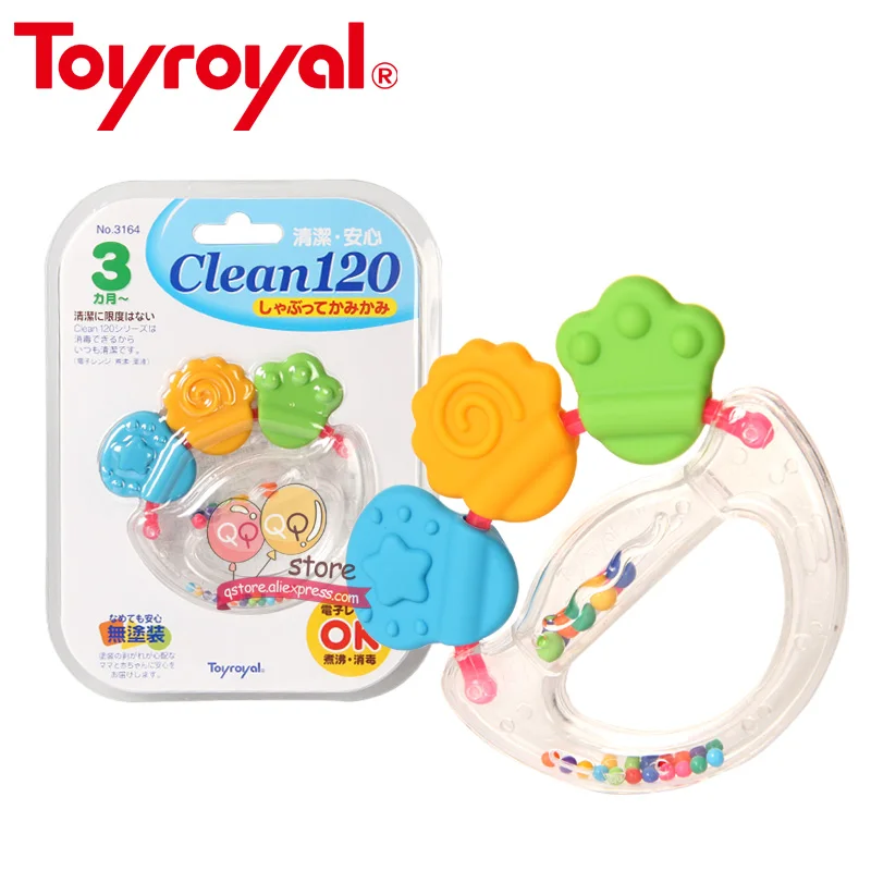 TR3164 Toyroyal Детские Прорезыватели для зубов, погремушка, безопасные сенсорные Развивающие игрушки для детей, вареный пар, чистый подарок для младенцев - Цвет: TR3164