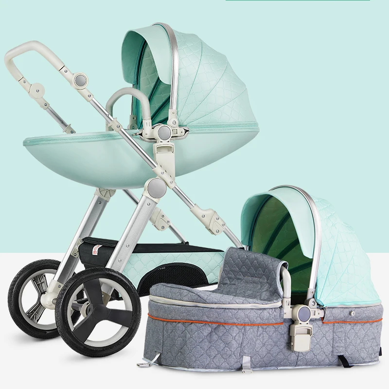 Babyfond/детская коляска с высоким пейзажем 2 в 1 детская легко откидывающаяся