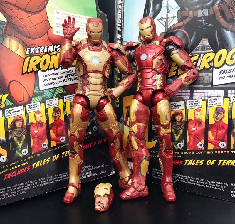 MK4243 A Marvel Legends Капитан Америка и Железный человек MK43 MK42 золото-черный броня " свободная фигурка - Цвет: MK4243 A