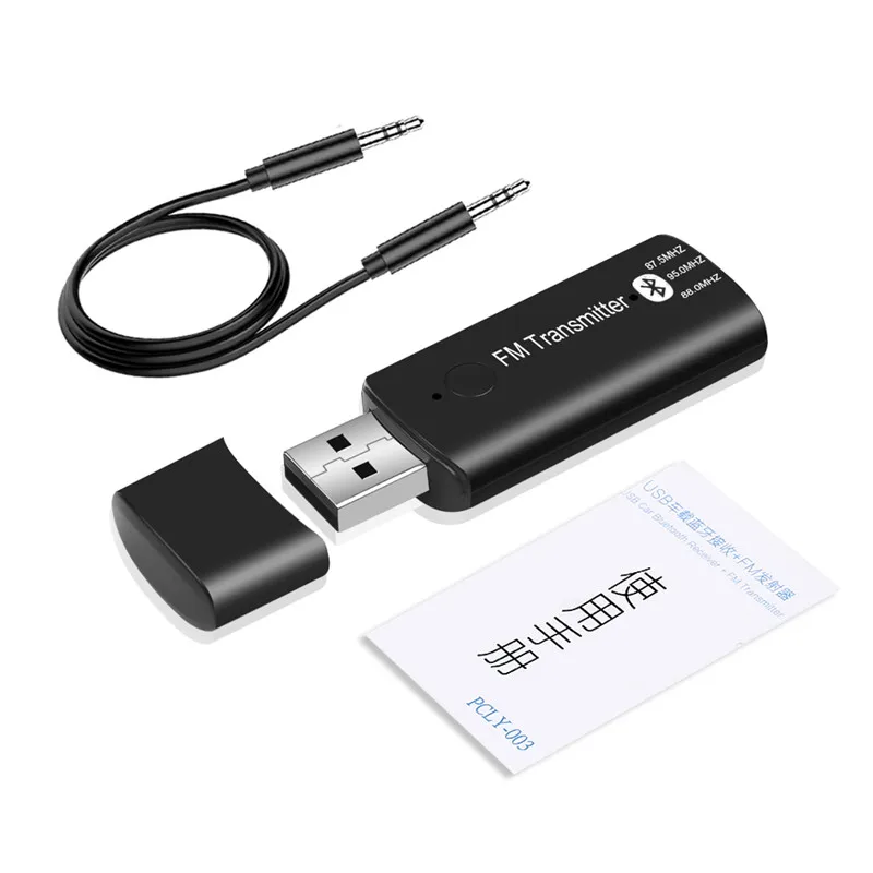 Приемник Bluetooth 2 в 1 FM передатчик V5.0 2.1EDR беспроводной аудиоприемник с разъемом usb 3 5
